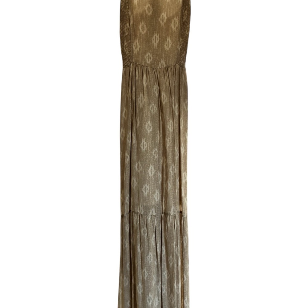 Universal Thread Patterned Tan Maxi Dress